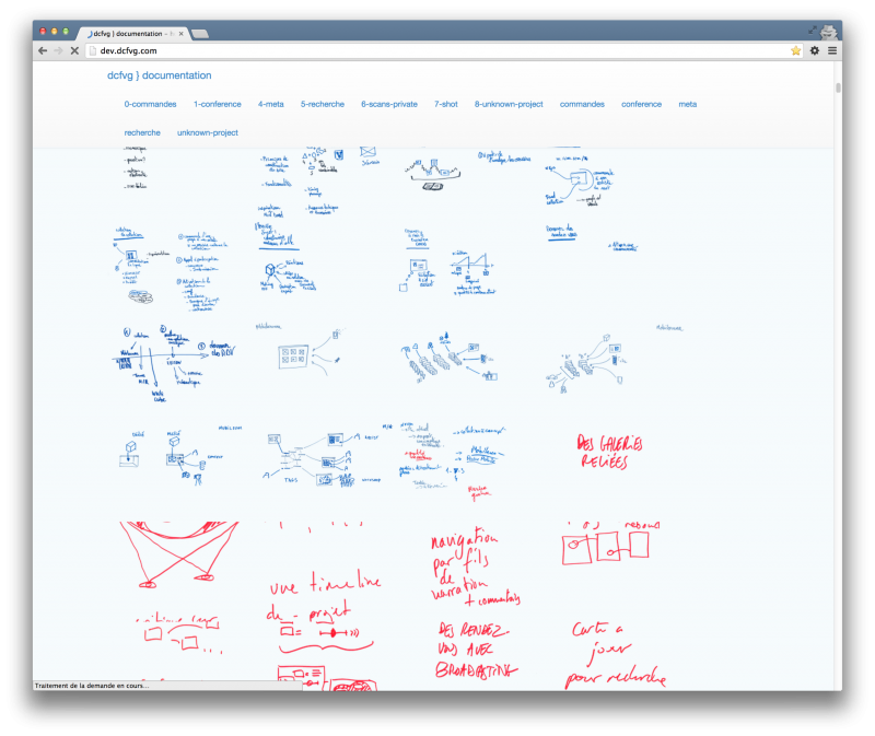 La base de données constituée à partir des scans censés permettre leur réutilisation. Très vite le travail demandé semble trop grand par rapport au service rendu. Ces dessins, hors de leur contexte, après quelque temps ont laissé échapper beaucoup d’informations. Free-idea - g.u.i.